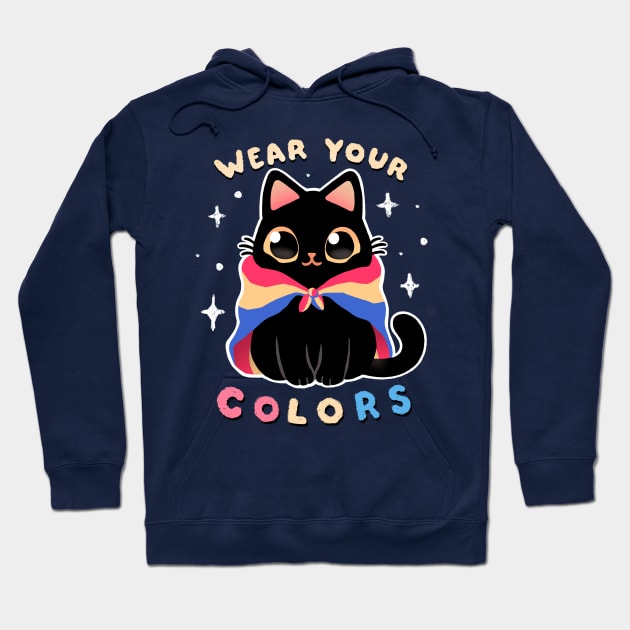 Pansexual LGBT Pride Cat - Kawaii Rainbow Kitty - Wear your colors Hoodie by BlancaVidal